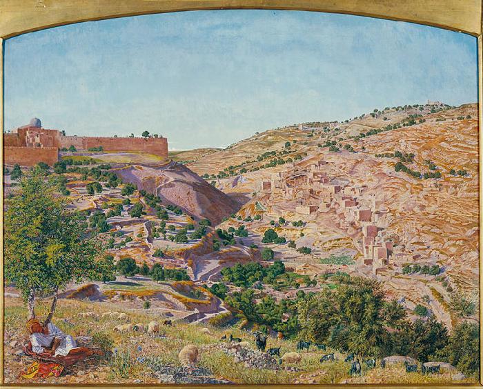 Thomas Seddon Jerusalem and the Valley of Jehoshaphat from the Hill of Evil Counsel oil painting image